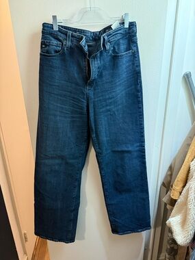 Ag Adriano Goldschmied Dark Blue Straight Leg Jeans